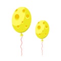 Cheese balloon flat isolated on white background. For the holiday. Vector illustration