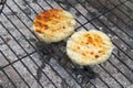 Cheese being grilled