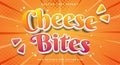 Cheese Bites editable text effect Template Royalty Free Stock Photo
