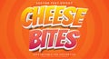 Cheese Bites editable text effect Template Royalty Free Stock Photo