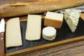 Cheese board and bread Royalty Free Stock Photo