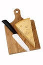 Cheese board and knife Royalty Free Stock Photo