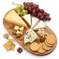 Cheese boards vector illustration isolated on white background Royalty Free Stock Photo