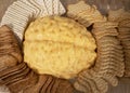 Cheese Brain, Molded Cheese Spread for Horror or Zombie Party Royalty Free Stock Photo