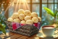 Cheese bread basket, Brazilian snack Royalty Free Stock Photo