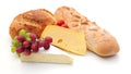 Cheese bread and fruit