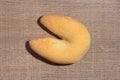 Cheese bread known as Chipa in Brazil, shaped like a horseshoe.