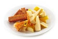 Cheese and bread plate Royalty Free Stock Photo