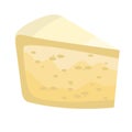 Cheese brie in vector flat design for food illustration and art