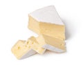cheese brie on a white background Royalty Free Stock Photo