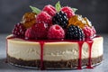Cheese cake with berries. Dessert with berries Royalty Free Stock Photo