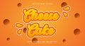Cheese Cake 3d editable text effect Royalty Free Stock Photo