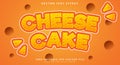 Cheese Cake editable text effect Template Royalty Free Stock Photo