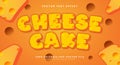 Cheese Cake editable text effect Template Royalty Free Stock Photo