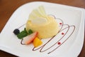 Cheese cake with fruits