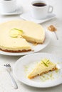 Cheese cake with lime Royalty Free Stock Photo