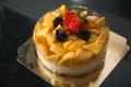 Cheese cake with mango Royalty Free Stock Photo