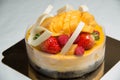 Cheese cake with mango Royalty Free Stock Photo