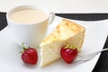 Cheese cake with strawberries Royalty Free Stock Photo