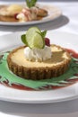 Cheese Cake Tart with Lime Royalty Free Stock Photo