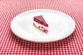 Cheese cake on white plate Royalty Free Stock Photo