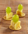 Cheese canape Royalty Free Stock Photo