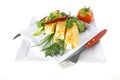 Cheese cannelloni served Royalty Free Stock Photo