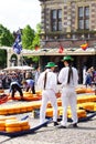 Cheese carriers at the cheese market