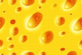 Cheese cartoon seamless pattern with round holes