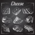 Cheese chalkboard collection