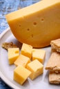 Cheese collection, Dutch gouda hard yellow cheese made from cow milk