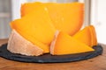 Cheese collection, French cheese mimolette made from cow milk