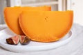 Cheese collection, French cheese mimolette made from cow milk