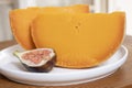 Cheese collection, French cheese mimolette made from cow milk