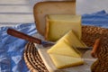 Cheese collection, French cow cheese comte, beaufort, abondance Royalty Free Stock Photo