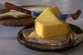 Cheese collection, French cow cheese comte, beaufort, abondance Royalty Free Stock Photo
