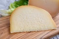 Cheese collection, French fol epi  cheese with many little holes and ossau iraty cheese Royalty Free Stock Photo