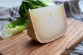 Cheese collection, French sheep cheese ossau iraty from Pyrenees mountains Royalty Free Stock Photo