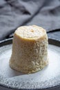 Cheese collection, French soft Chabichou of Poitou cheese made from goat milk in region Nouvelle-Aquitaine, France