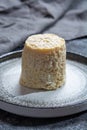 Cheese collection, French soft Chabichou of Poitou cheese made from goat milk in region Nouvelle-Aquitaine, France