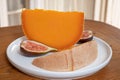 Cheese collection, French cheese mimolette made from cow milk