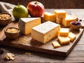 Cheese collection, gouda or brie cheese