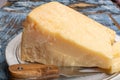 Cheese collection, hard italian cheese, aged parmesan or grana padano cheese