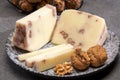 Cheese collection, Italian provolone cheese made with walnuts