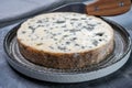 Cheese collection, piece of French blue cheese fourme d`ambert Royalty Free Stock Photo