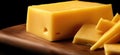 Cheese collection, piece of hard yellow cheese emmental close up Royalty Free Stock Photo