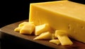 Cheese collection, piece of hard yellow cheese emmental close up Royalty Free Stock Photo
