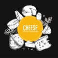 Cheese collection. Vector 4