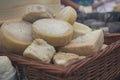 Cheese on the counter of the store Royalty Free Stock Photo