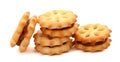 Cheese Cracker Biscuits. Royalty Free Stock Photo